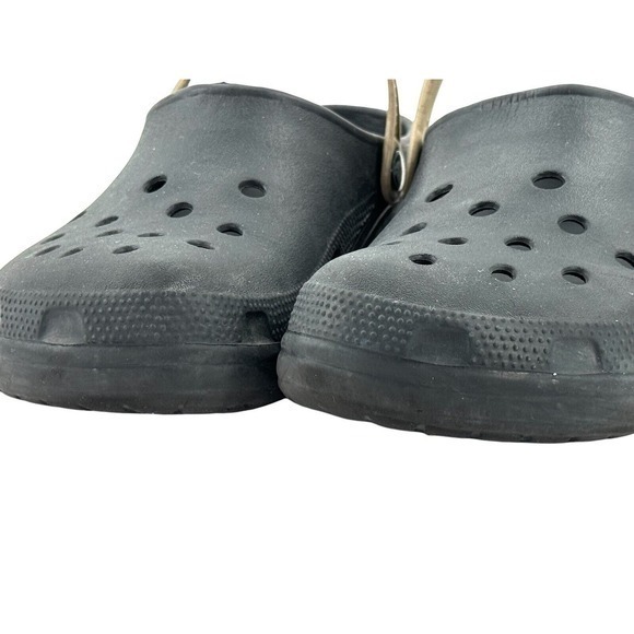 Crocs Unisex Biya Classic Slip-On Clogs Black Tan Strap Sz‎ Men 8 Women 10 - Picture 2 of 11